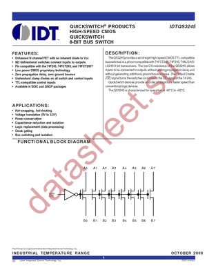 IDTQS3245QG datasheet  